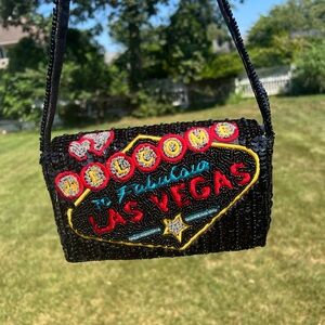 Black Beaded Las Vegas Women Bag